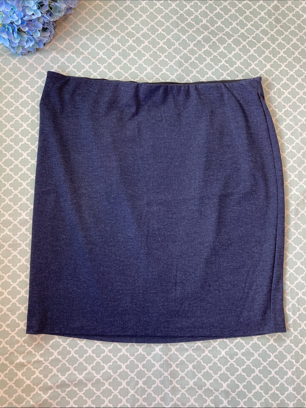 Elle Denim Look Knit Pencil Skirt XXL